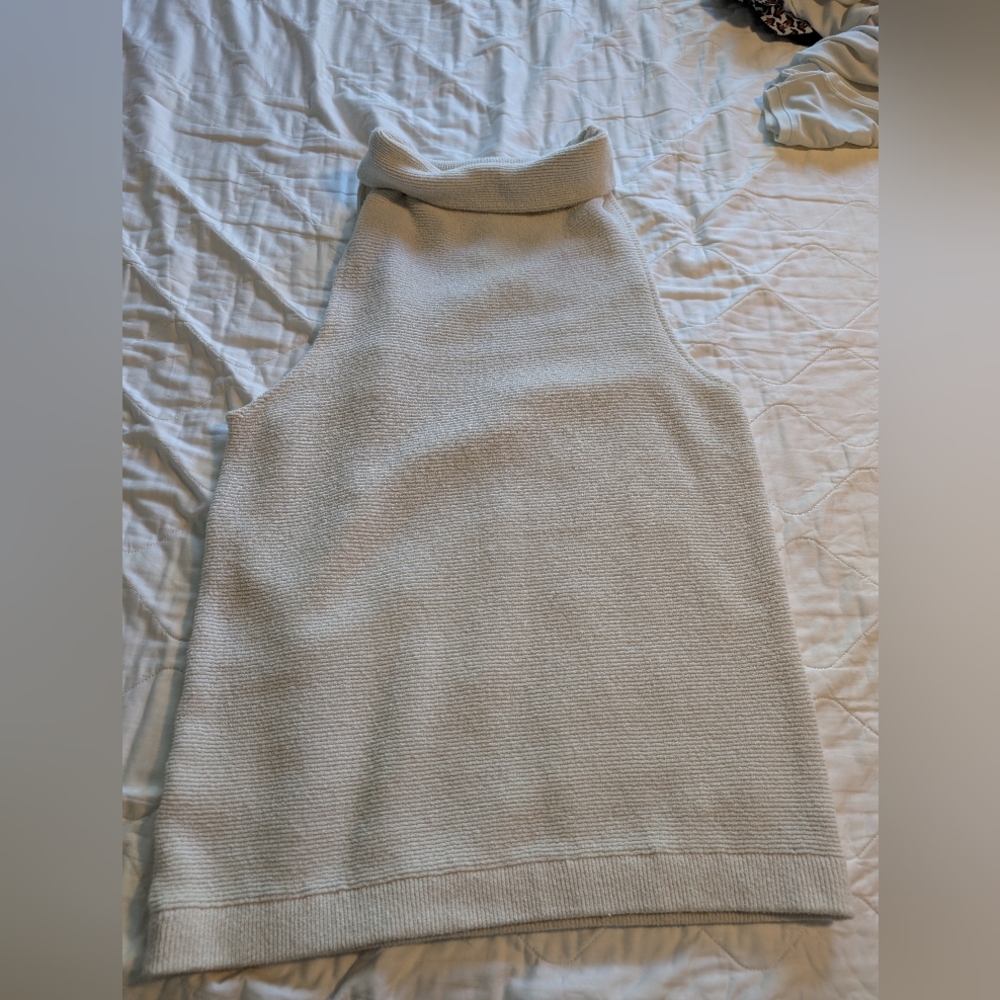Free People Sleeveless Cream Tunic